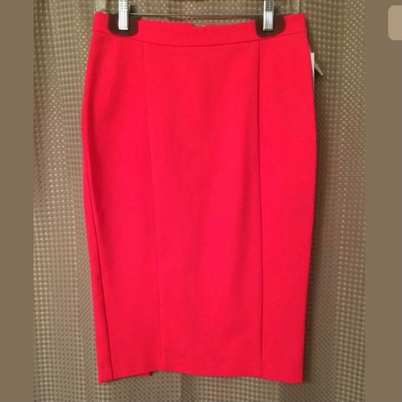 Pink Tartan Coral Tech Pencil Skirt - Size 4 - NWT - Picture 1 of 6